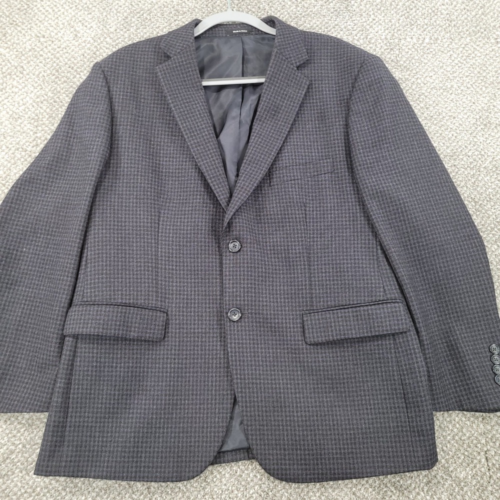Pronto Uomo Platinum 44S Short Blazer Mens 100% Wool Charcoal Blue Sport Coat